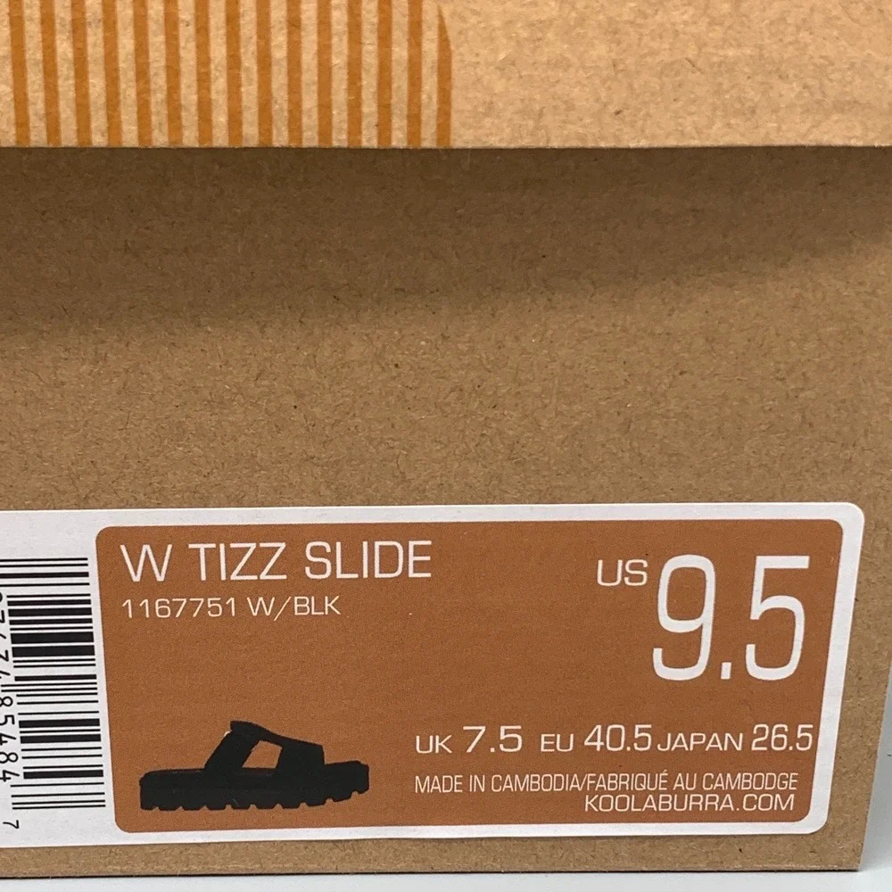 Koolaburra by UGG Tizz Slide Black Platform Sandals 1167751 Women's Sz 9.5